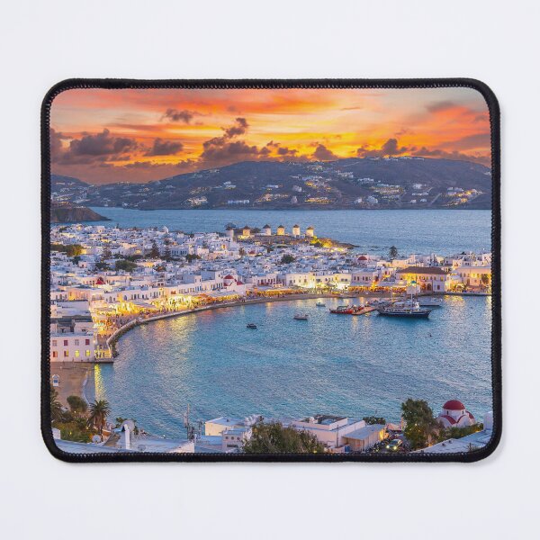 Item preview, Santorini, Greece, Ocean Sunset Views, Greek Island Scenery, Mountain Beach designed and sold by newburyboutique.