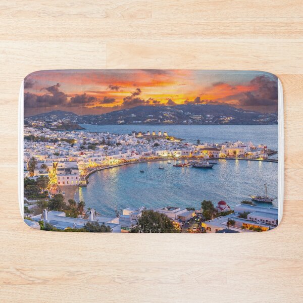 Item preview, Santorini, Greece, Ocean Sunset Views, Greek Island Scenery, Mountain Beach  designed and sold by newburyboutique.