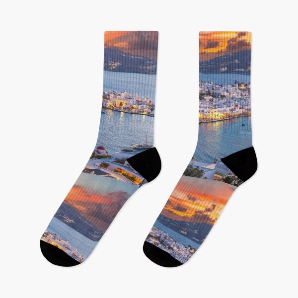 Item preview, Santorini, Greece, Ocean Sunset Views, Greek Island Scenery, Mountain Beach  designed and sold by newburyboutique.