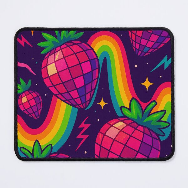 Item preview, Psychedelic Rainbow Disco Ball Strawberry designed and sold by CapturedByeJ.