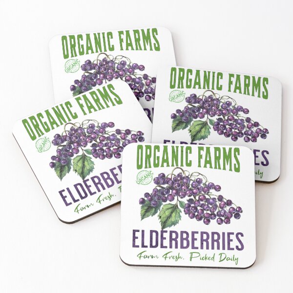 Item preview, Organic Farms Elderberries. Farm Fresh. Picked Daily. Full Color Graphic designed and sold by Arts My Passion.