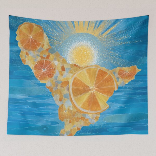 Item preview, Sicilian Sunrise – Mediterranean Mosaic  designed and sold by MiraLumeStudio.