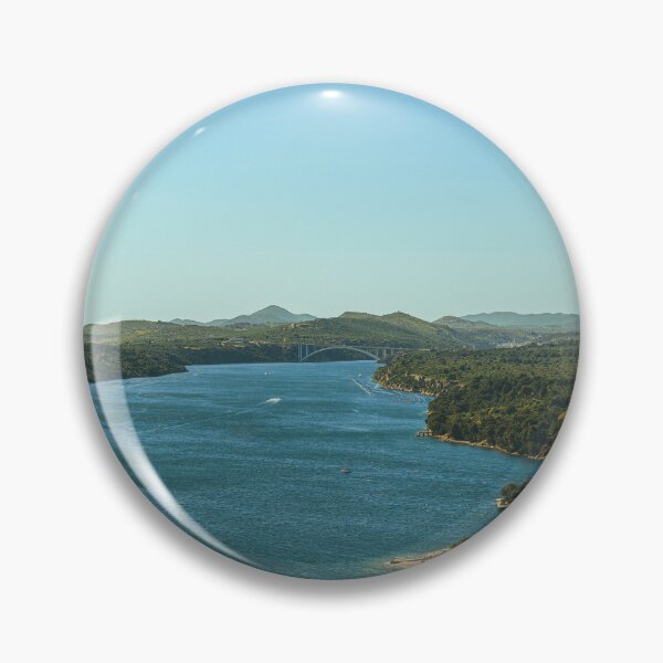 Item preview, River Meets Sea – Coastal Village and Bridge View designed and sold by Ellaire.