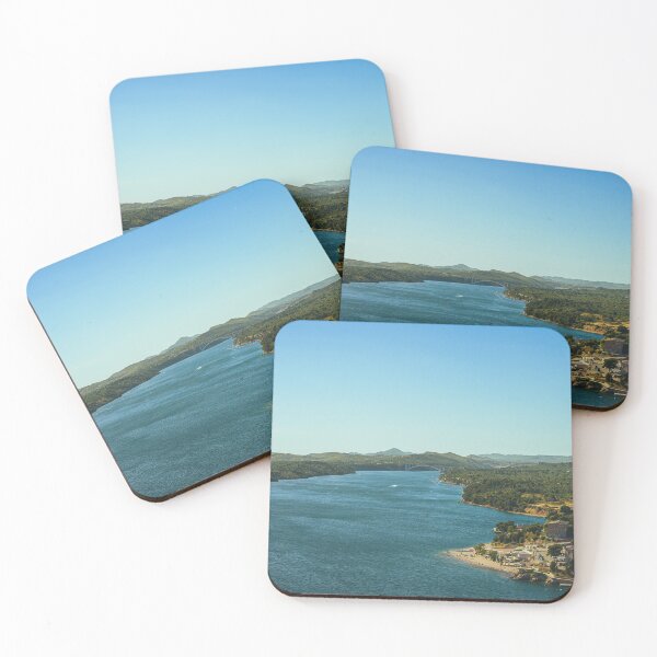 Item preview, River Meets Sea – Coastal Village and Bridge View designed and sold by Ellaire.