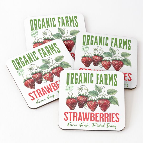 Item preview, Organic Farms Strawberries. Farm Fresh. Picked Daily. Full Color Graphic designed and sold by Arts My Passion.