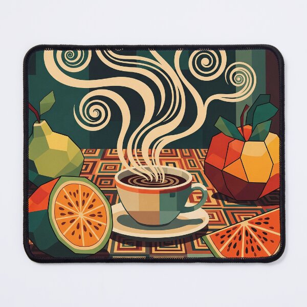 Item preview, Cubist Coffee & Fruit – Modern Retro Art designed and sold by Dino-Lune.