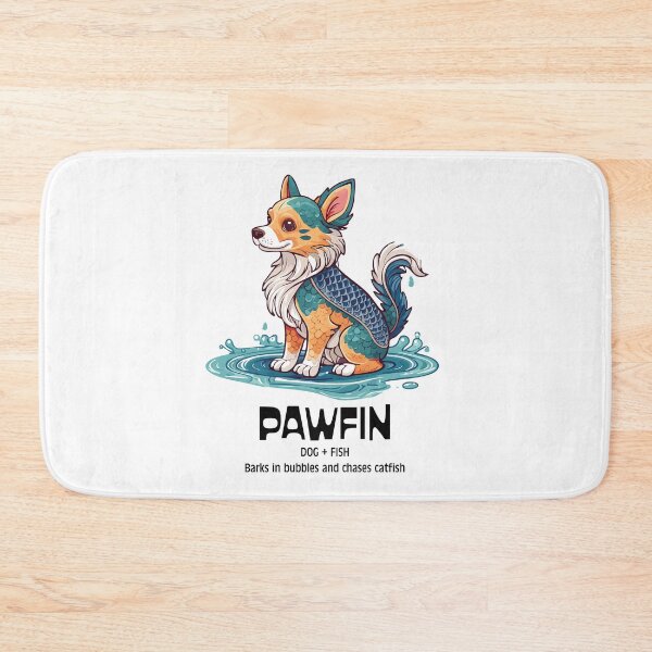 Item preview, Pawfin – Dog Fish Hybrid Funny Mug for Animal Pun Lovers designed and sold by FoxWink Inc.