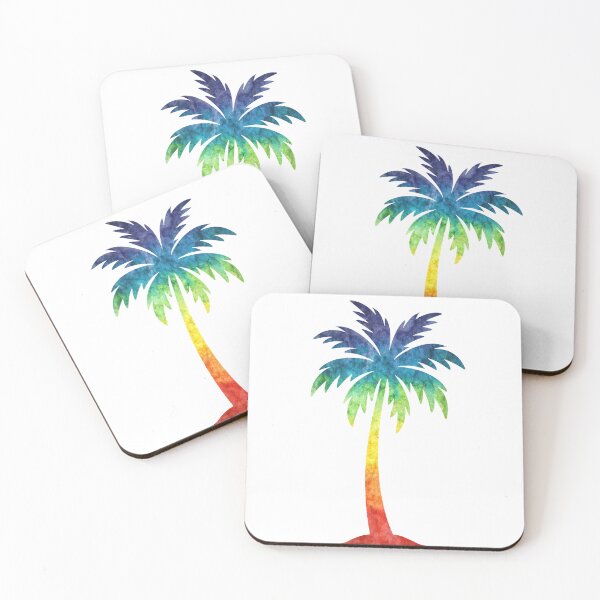 Item preview, The Rainbow Palm - Palm Tree Art designed and sold by AmbientArtCo.