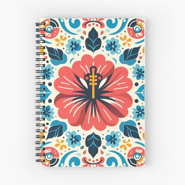Item preview, Hibiscus Flower Pattern - Scandinavian Folk Art by heidiannemorris © designed and sold by FOLK ART FUSION.