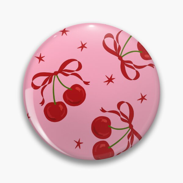 Item preview, Hot Pink Coquette Bow Cherries, Girly Girl designed and sold by newburyboutique.
