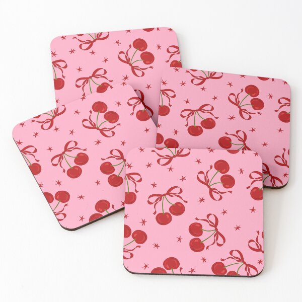 Item preview, Hot Pink Coquette Bow Cherries, Girly Girl designed and sold by newburyboutique.