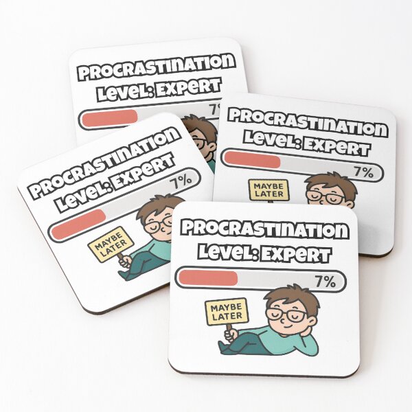 Item preview, Procrastination Level: Expert designed and sold by Shadydesigner.
