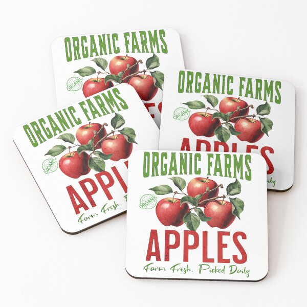 Item preview, Organic Farms Apples. Farm Fresh. Picked Daily. Full Color Graphic designed and sold by Arts My Passion.
