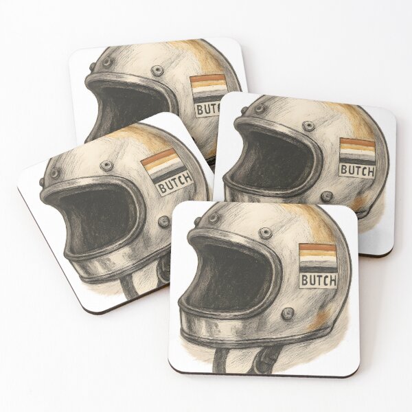 Item preview, Butch Biker Helmet Retro Pride Shirt designed and sold by Uglyandcute.