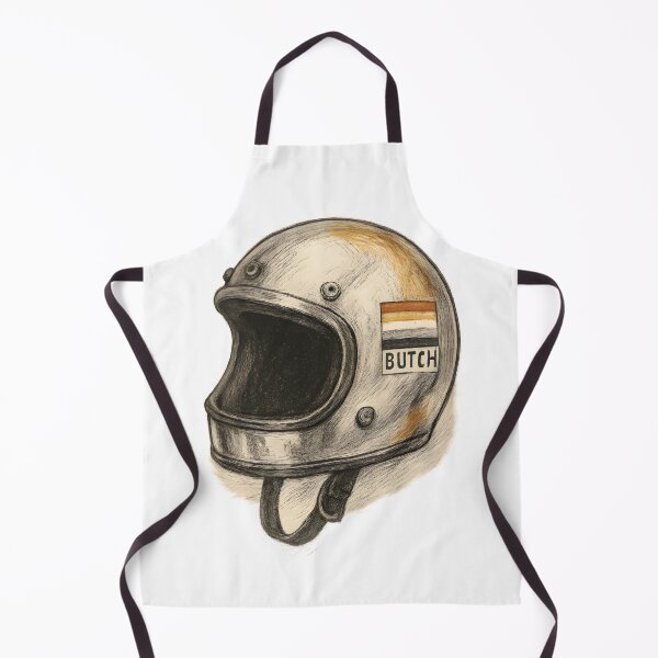 Item preview, Butch Biker Helmet Retro Pride Shirt designed and sold by Uglyandcute.
