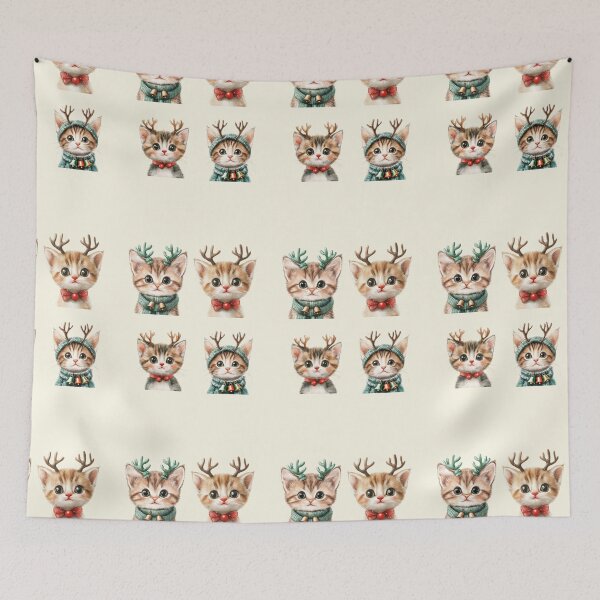 Item preview, Cat Christmas, Christmas tree, christmas postcard, christmas tee designed and sold by Coolparrotgirl.