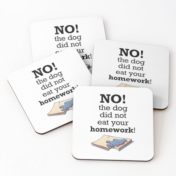 Item preview, No, The Dog Did Not Eat Your Homework – Funny Teacher Mug with Paper Bite Design designed and sold by FoxWink Inc.
