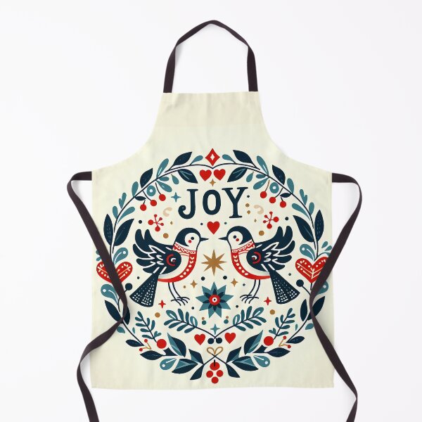 Item preview, Love Birds Festive Joy - Scandinavian Folk Art by heidiannemorris © designed and sold by FOLK ART FUSION by heidiannemorris.