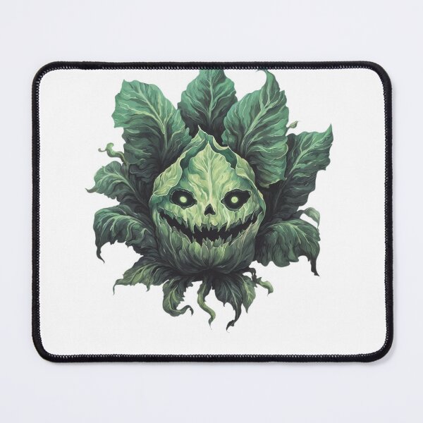 Item preview, Haunted Cabbage with Creepy Grin and Glowing Eyes Halloween Cabbage Monster with Spooky Face designed and sold by Anastasiia Yurevych.