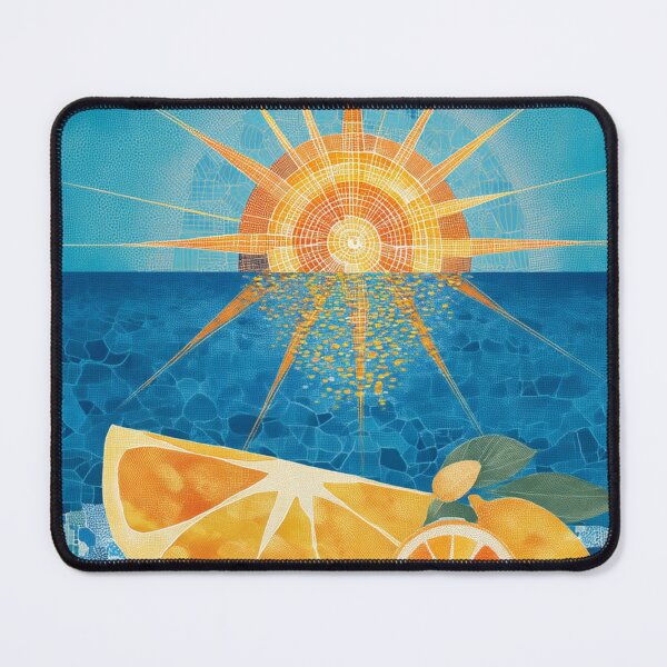 Item preview, Mediterranean Citrus Sunburst – Coastal Mosaic designed and sold by MiraLumeStudio.