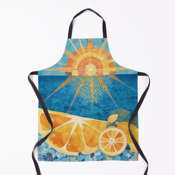 Item preview, Mediterranean Citrus Sunburst – Coastal Mosaic designed and sold by MiraLumeStudio.