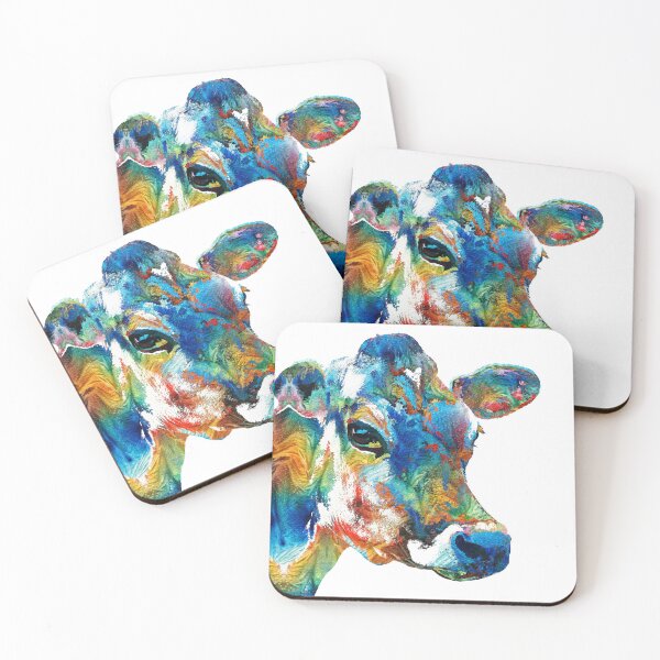 Item preview, Colorful Cow Art The Look designed and sold by Sharon Cummings Art.