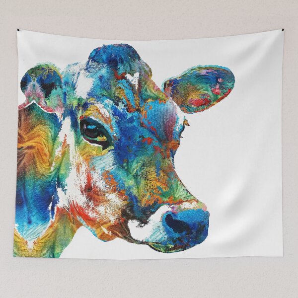 Item preview, Colorful Cow Art The Look designed and sold by Sharon Cummings Art.