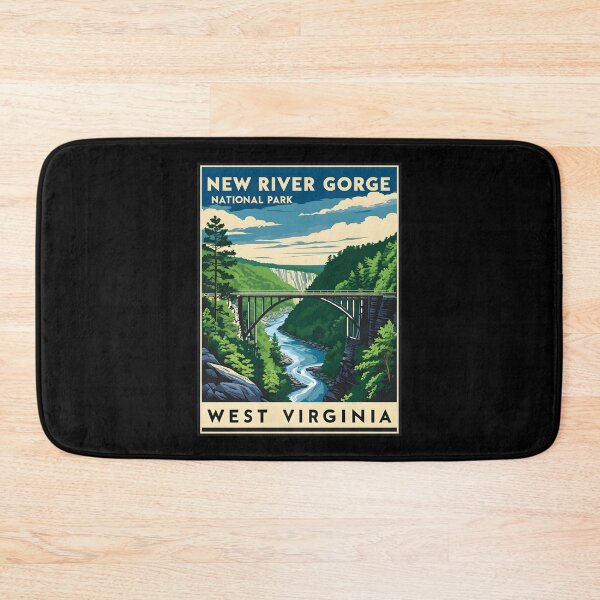 Item preview, A Vintage Illustration of New River Gorge National Park - West Virginia  designed and sold by GoodOldVintage.
