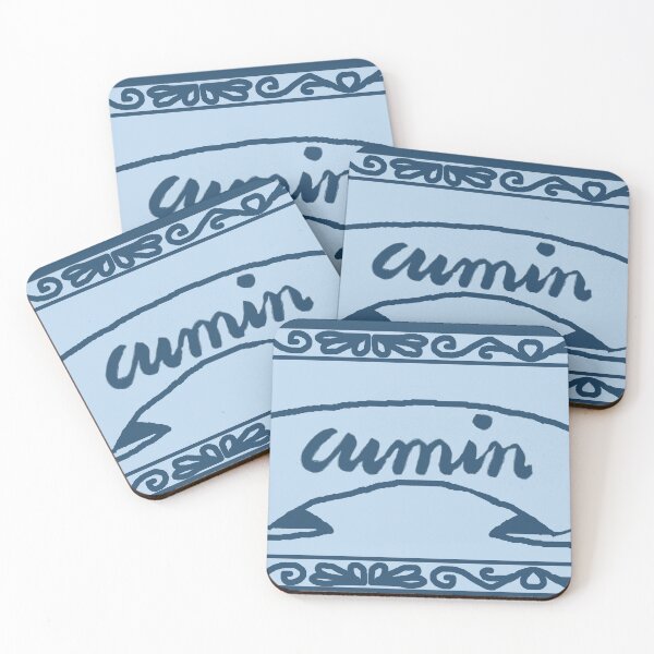 Item preview, Cumin Spice Label Dark Blue with Caligraphy designed and sold by abitofaromantic.