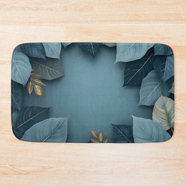 Item preview, Elegant Blue and Gold Leaves designed and sold by A L O N E.