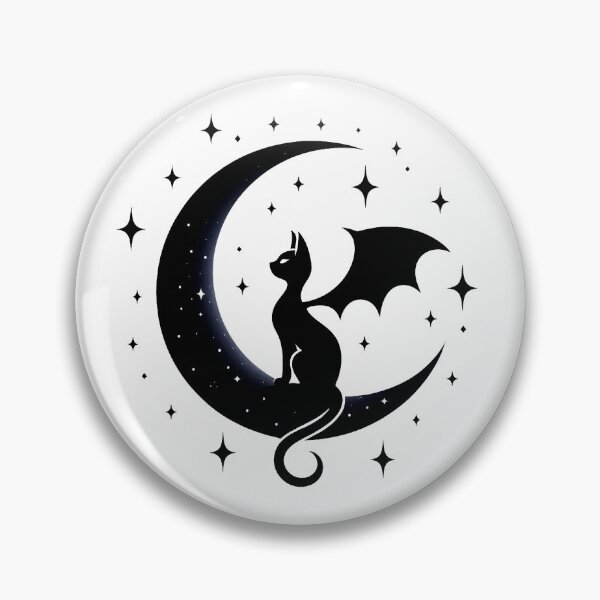 Item preview, Bat Cat on the Moon designed and sold by FreshArtFusion.