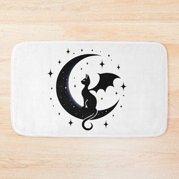 Item preview, Bat Cat on the Moon designed and sold by FreshArtFusion.