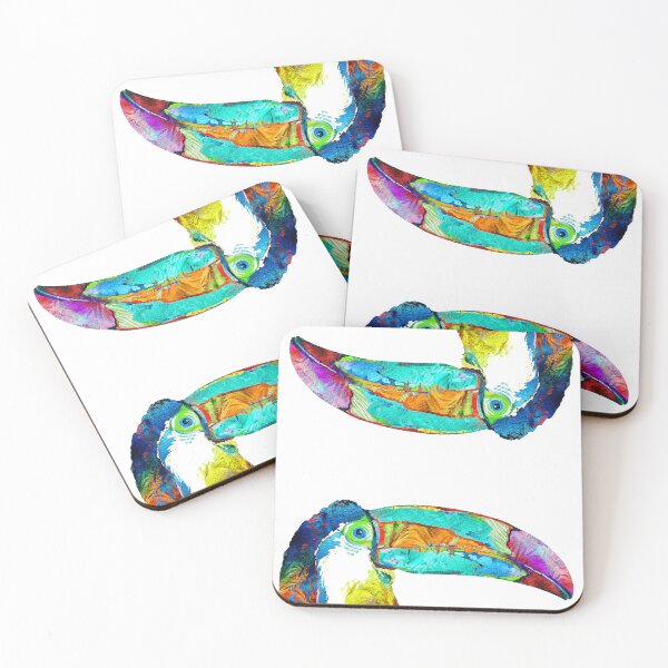 Item preview, Colorful Tropical Toucan Bird Art designed and sold by Sharon Cummings Art.