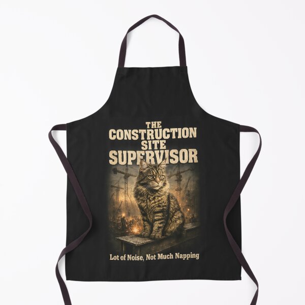 Item preview, The Construction Site Supervisor Funny Maine Coon 90s Tee designed and sold by catastrocat.