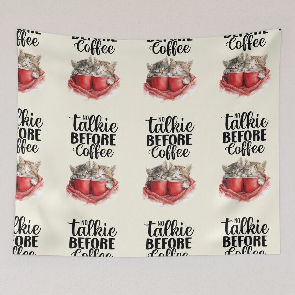 Item preview, Cute  kittens cats sleeping and want coffee designed and sold by Coolparrotgirl.