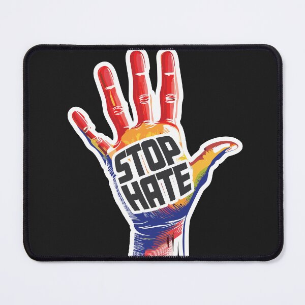 Item preview, STOP HATE Rainbow Hand Empowerment Art designed and sold by FoxWink Inc.