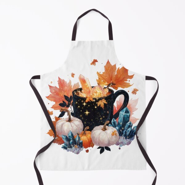 Item preview, Magical Autumn Mug with Crystals, Pumpkins, and Leaves designed and sold by Anastasiia Yurevych.