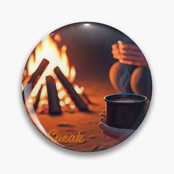 Item preview, Vibes Speak Louder Than Words – Cozy Campfire Night designed and sold by PiggFamilyPrint.