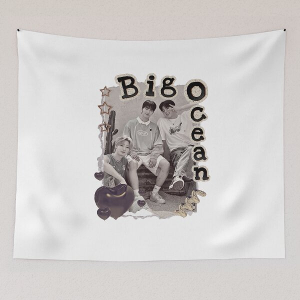 Item preview, Big Ocean Kpop Group Black and White Collage Design designed and sold by HELL0WBELLO.