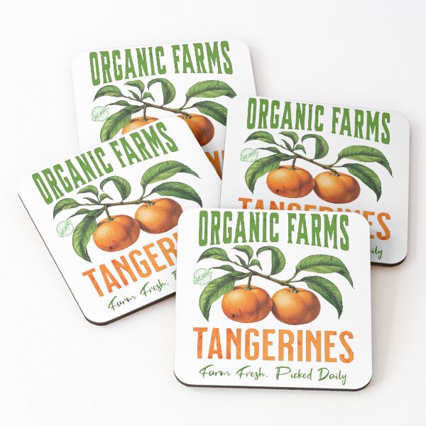 Item preview, Organic Farms Tangerines. Farm Fresh. Picked Daily. Full Color Graphic designed and sold by Arts My Passion.