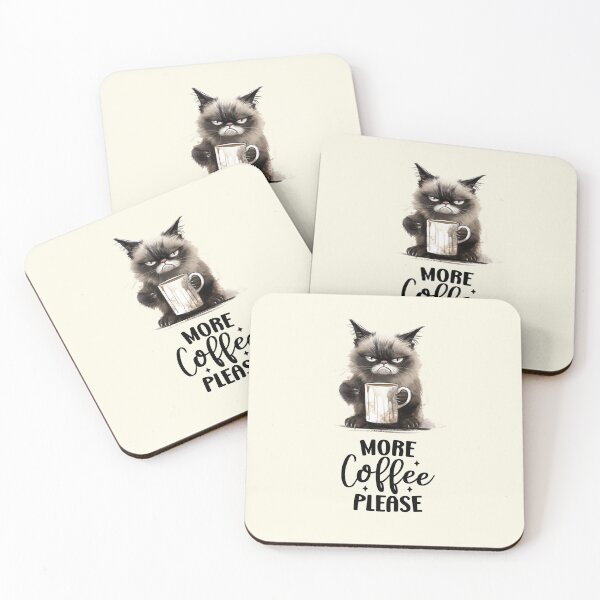 Item preview, Angry  kitten cat wants coffee designed and sold by Coolparrotgirl.