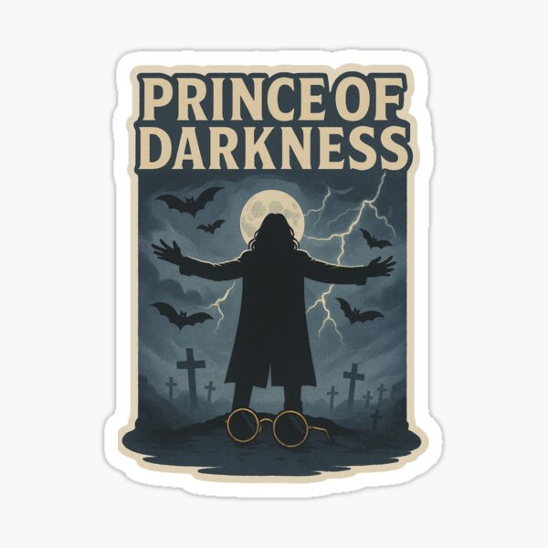 Item preview, Prince of Darkness – Ozzy Silhouette designed and sold by Low Key Laughs.