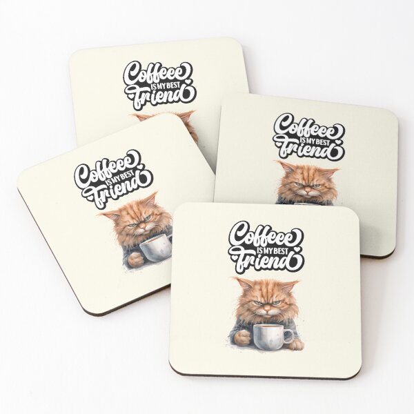 Item preview,  Angry  kitten cat wants coffee designed and sold by Coolparrotgirl.