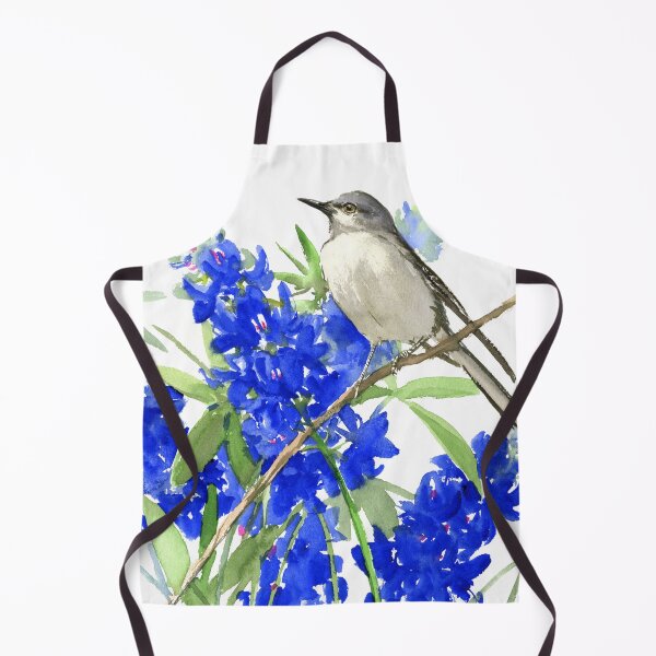 Item preview, Mockingbird and Bluebonnet Flowers designed and sold by surenart.