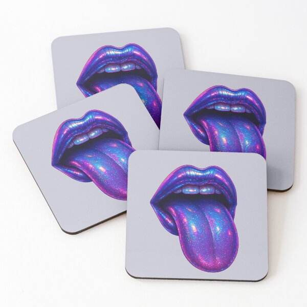 Item preview, Psychedelic Neon Lips – Futuristic Glow Art for Bold Aesthetics designed and sold by Psycho-Crazy.