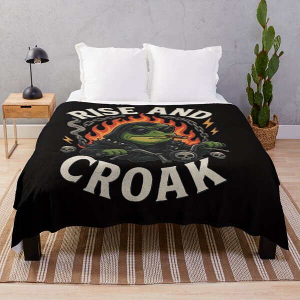Item preview, RISE AND CROAK – Biker Frog Rebel Design designed and sold by OxiSkor.