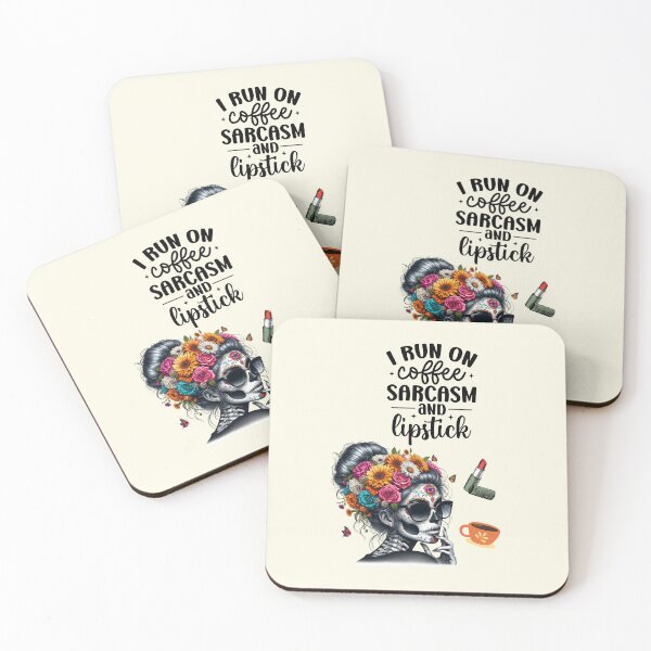 Item preview, Coffee, lipstick, sarcasm designed and sold by Coolparrotgirl.