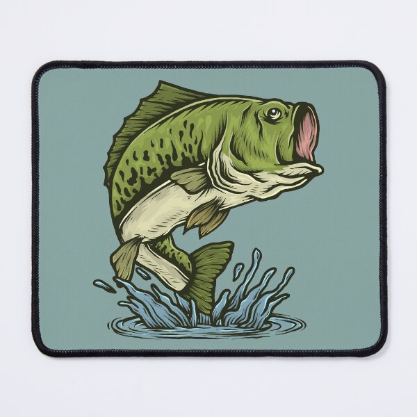 Item preview, Bass fish jumping designed and sold by muskitt.