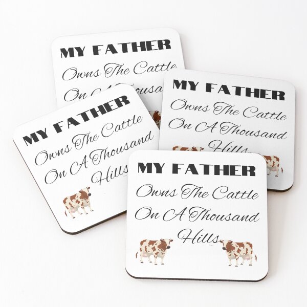 Item preview, My Father Owns The Cattle On A Thousand Hills designed and sold by TSFPrints.