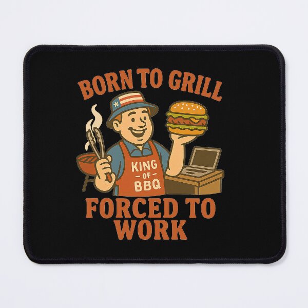 Item preview, Born to Grill, Forced to Work – Funny BBQ Life Design designed and sold by ArcadiaSilence.